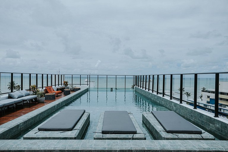 Flat no Get One - 50 metros da praia