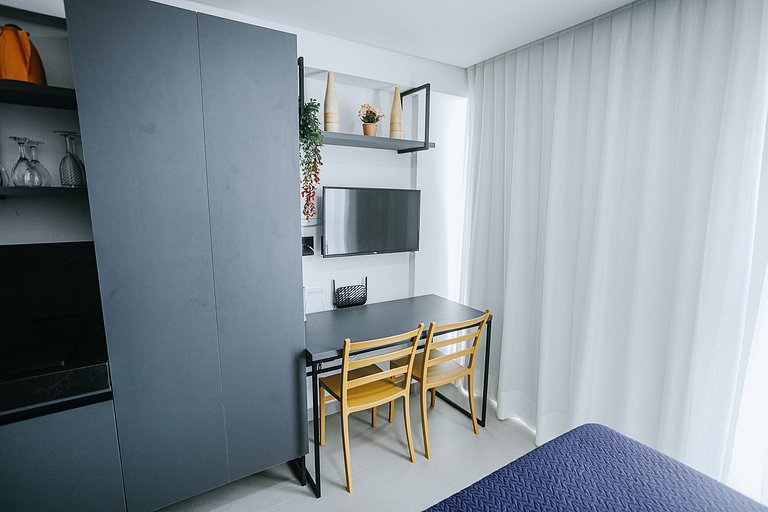 Flat no Get One - 50 metros da praia