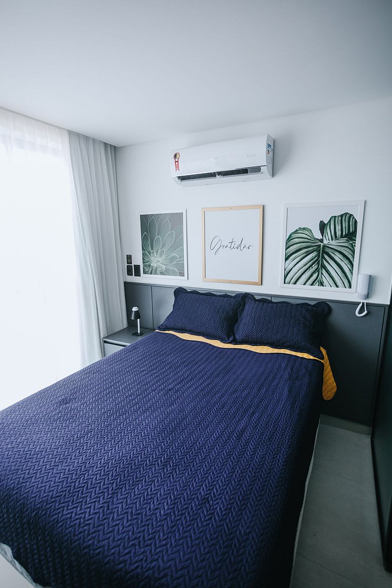 Flat no Get One - 50 metros da praia