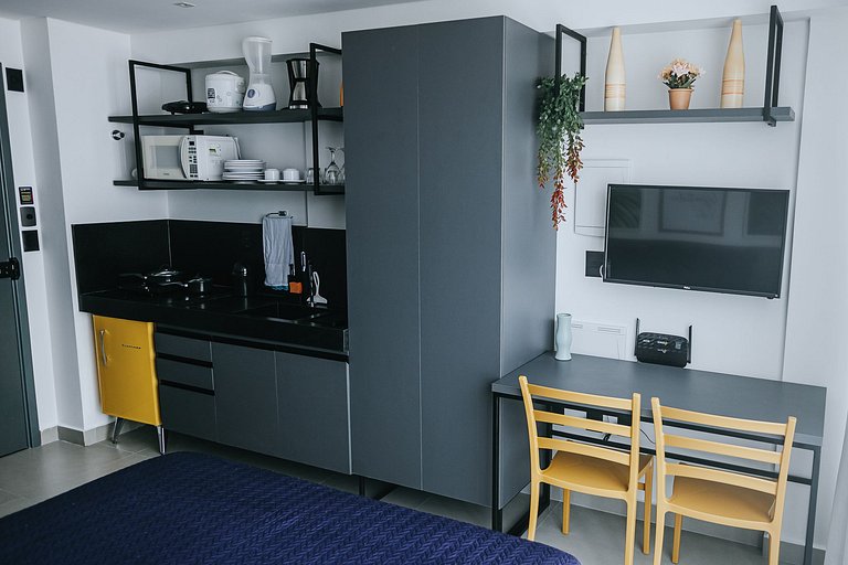 Flat no Get One - 50 metros da praia