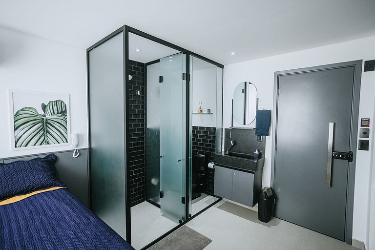 Flat no Get One - 50 metros da praia