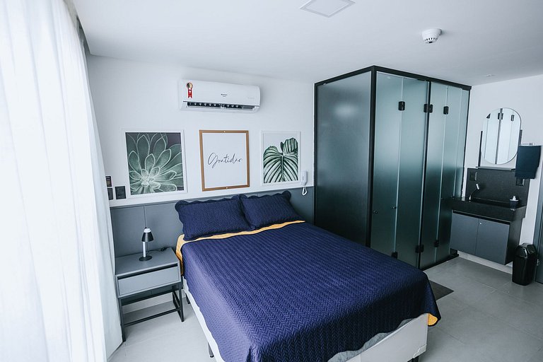 Flat no Get One - 50 metros da praia