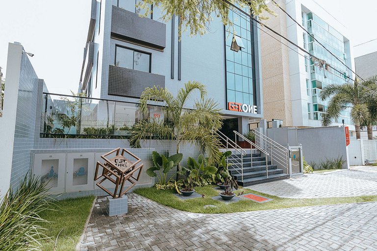 Flat no Get One - 50 metros da praia