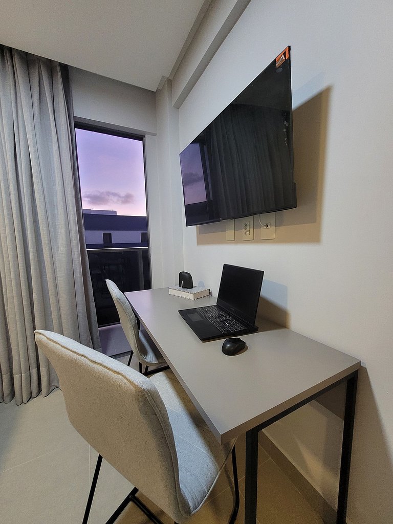 Flat Sensacional com Varanda 50m da Praia