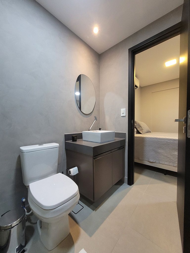 Flat Sensacional com Varanda 50m da Praia