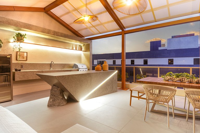 Flat Sensacional com Varanda 50m da Praia