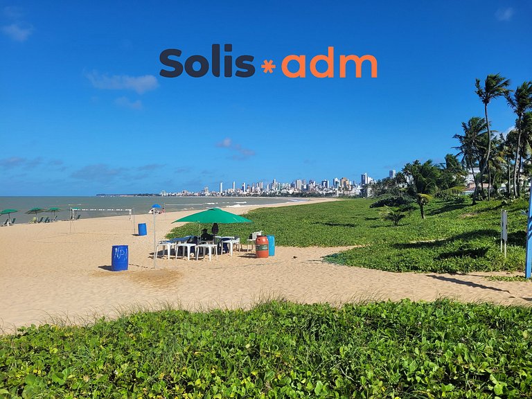 Flat com Jacuzzi Área Externa a 50m praia do Bessa