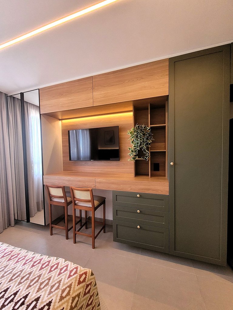 Studio incrível para uma estadia perfeita