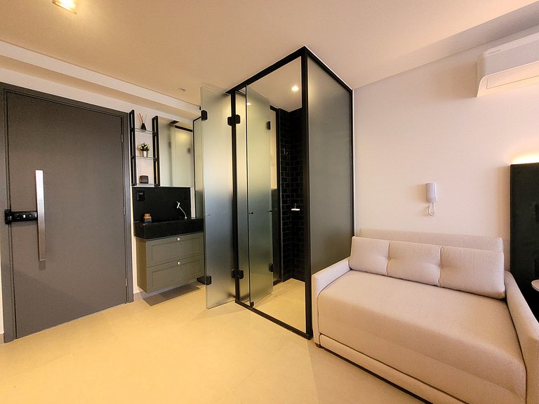 Studio incrível para uma estadia perfeita