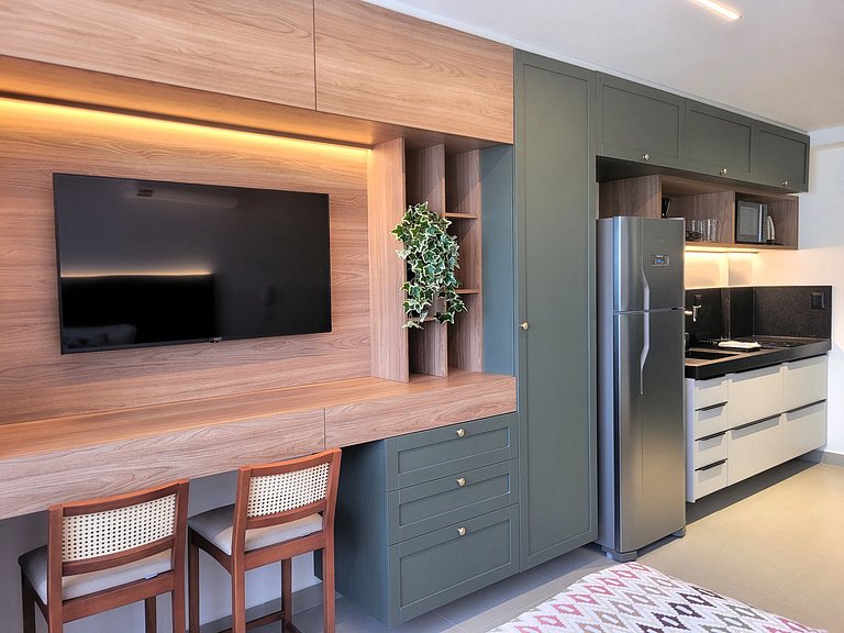 Studio incrível para uma estadia perfeita