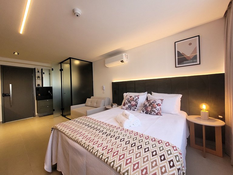 Studio incrível para uma estadia perfeita