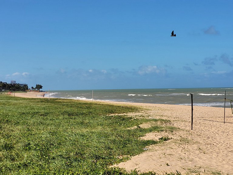 Flat 50m da Praia com Varanda e Vista