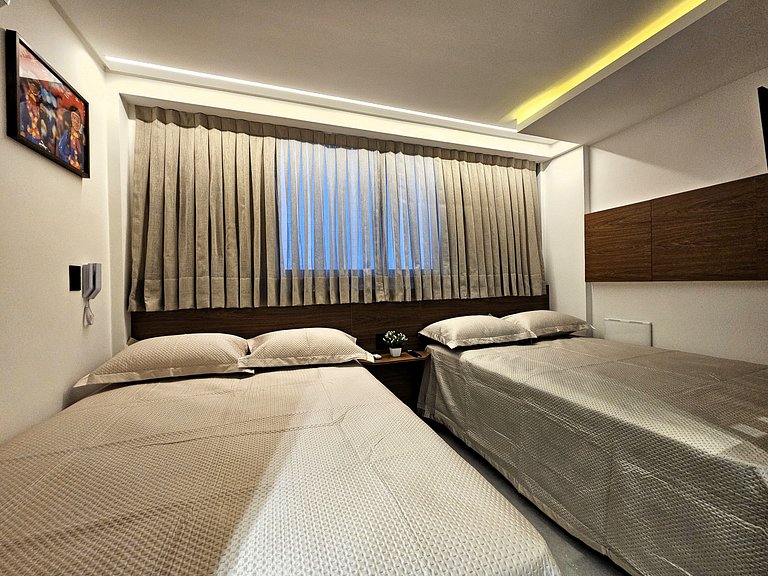 Experiência premium perto do mar | 2 camas casal