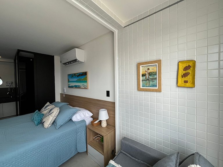 Espaço e conforto em frente ao mar
