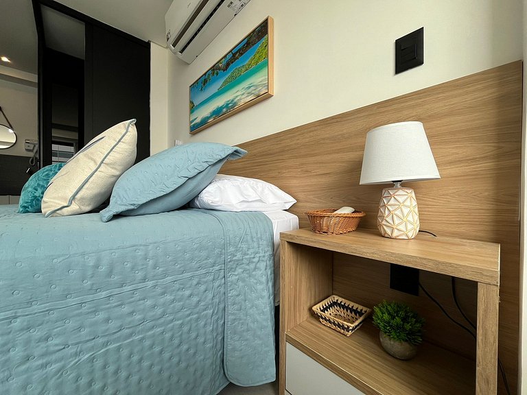 Espaço e conforto em frente ao mar