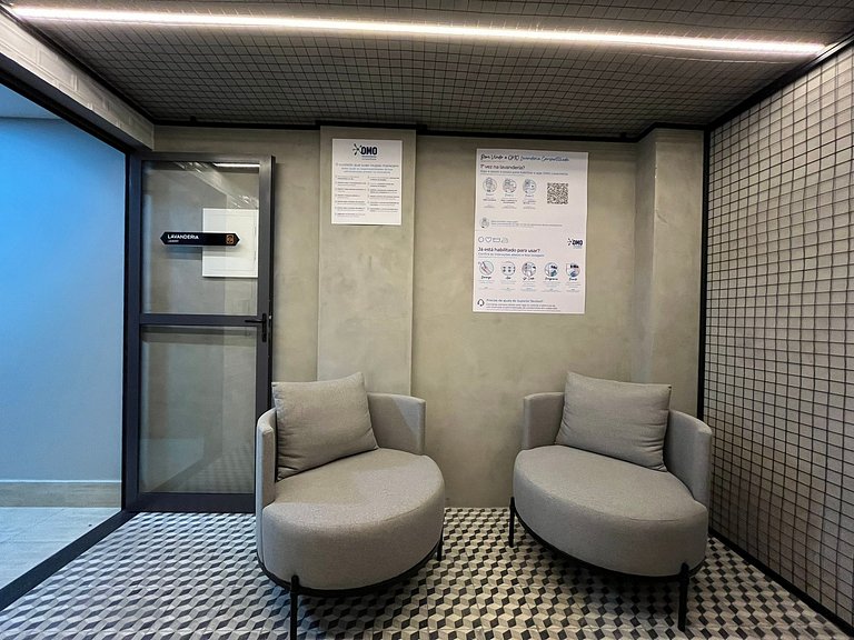 Espaço e conforto em frente ao mar