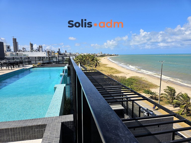 Flat à Beira-Mar com Varanda