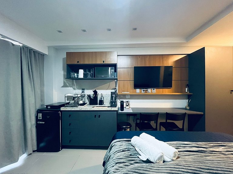 Apartamento Beira Mar Completo e Confortável