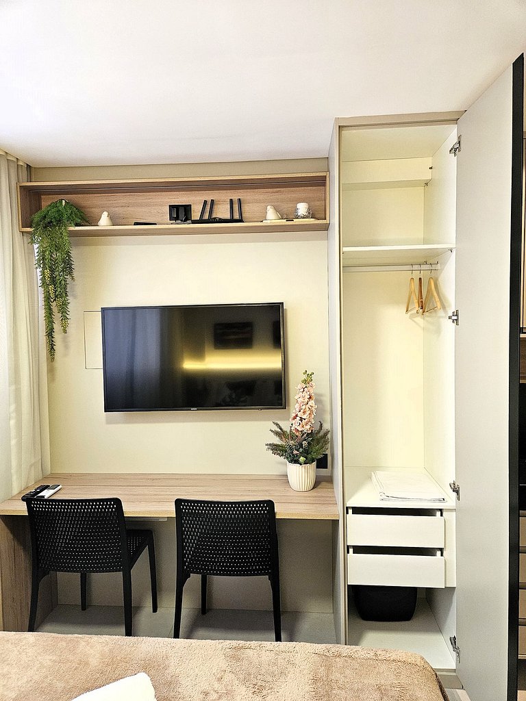 Studio perfeito para casal, poucos passos da praia