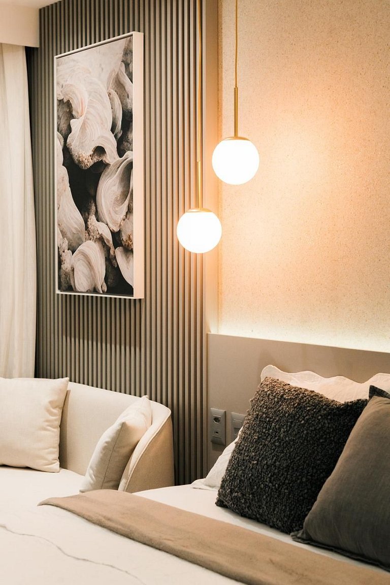 Lindo Studio à Beira Mar com Área Externa