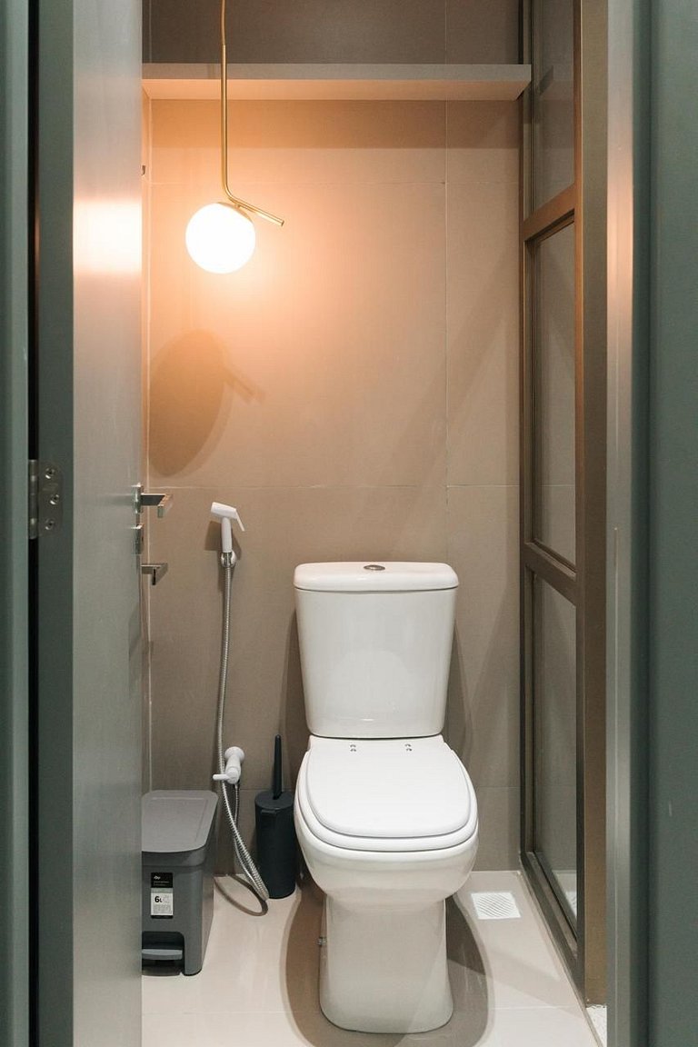 Lindo Studio à Beira Mar com Área Externa