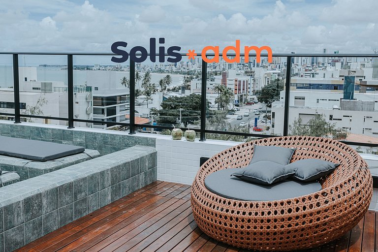 Studio moderno com cama king e muito conforto