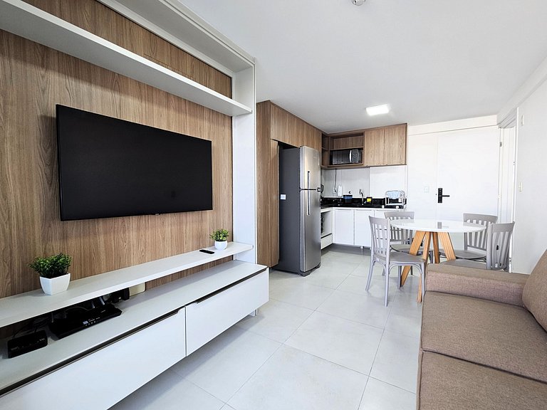 Apto 2 Quartos 50m da praia - ideal para famílias