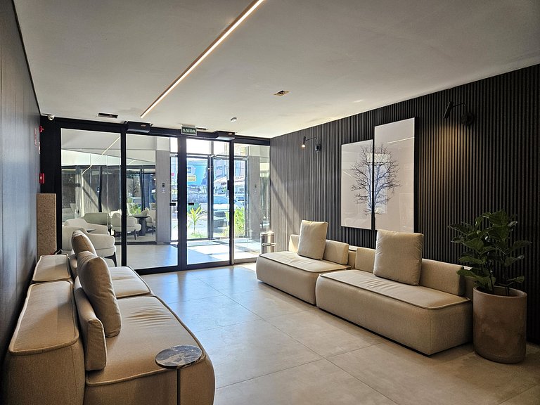 Lindo Studio à Beira Mar com Área Externa