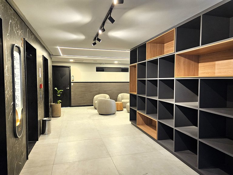 Lindo Studio à Beira Mar com Área Externa