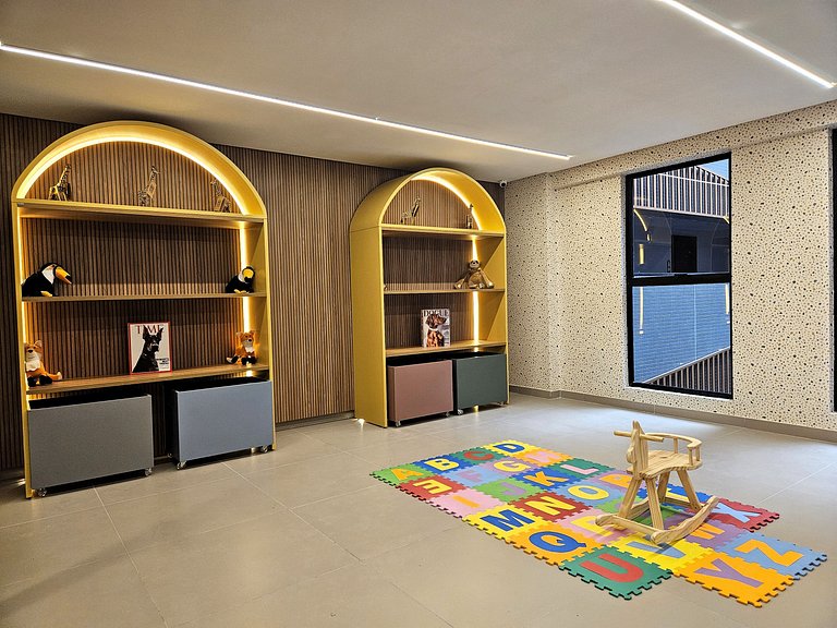 Lindo Studio à Beira Mar com Área Externa
