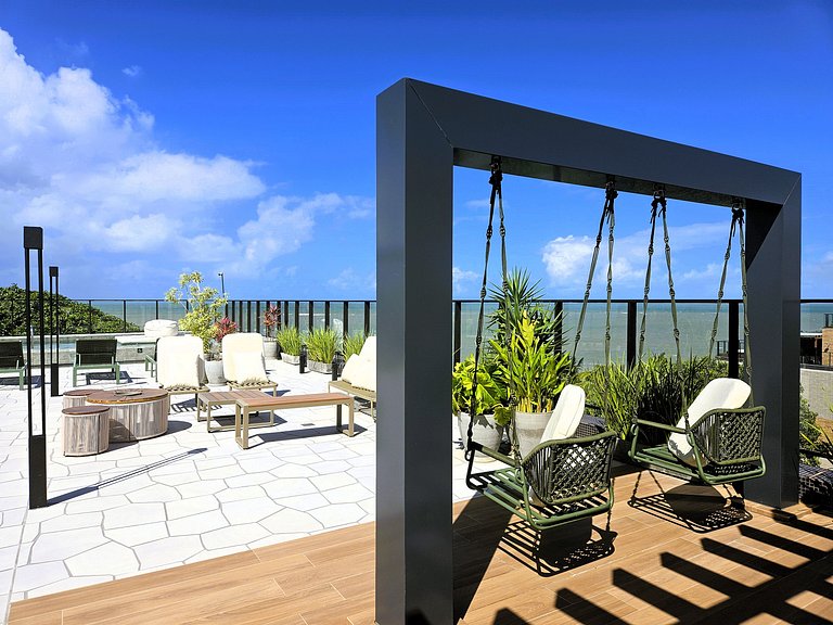 Flat "pé na areia" no Caribessa