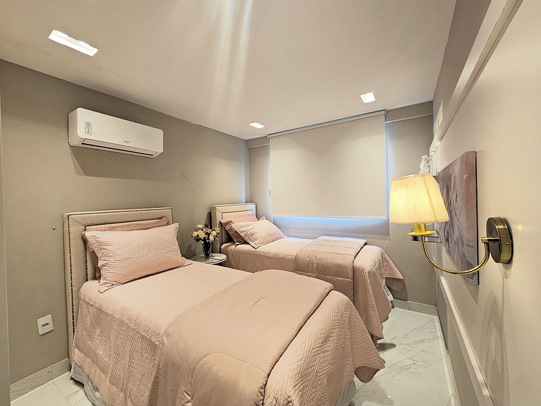 Elegante Apartamento 2 Quartos – 100m da Praia