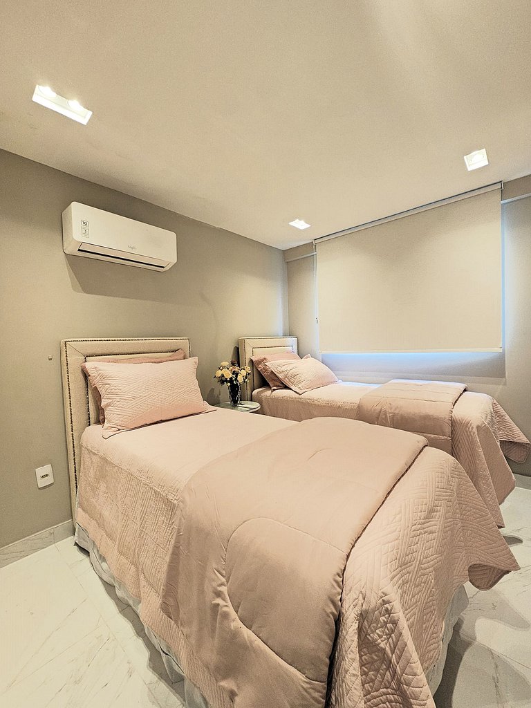 Elegante Apartamento 2 Quartos – 100m da Praia