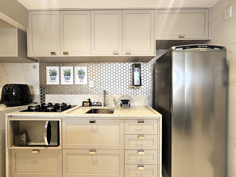 Elegante Apartamento 2 Quartos – 100m da Praia