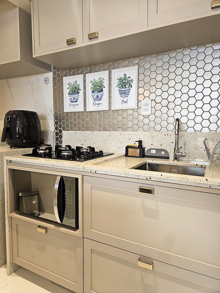 Elegante Apartamento 2 Quartos – 100m da Praia