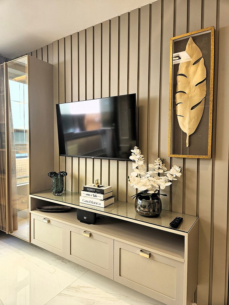 Apartamento Elegante 2 Quartos 50m da Praia