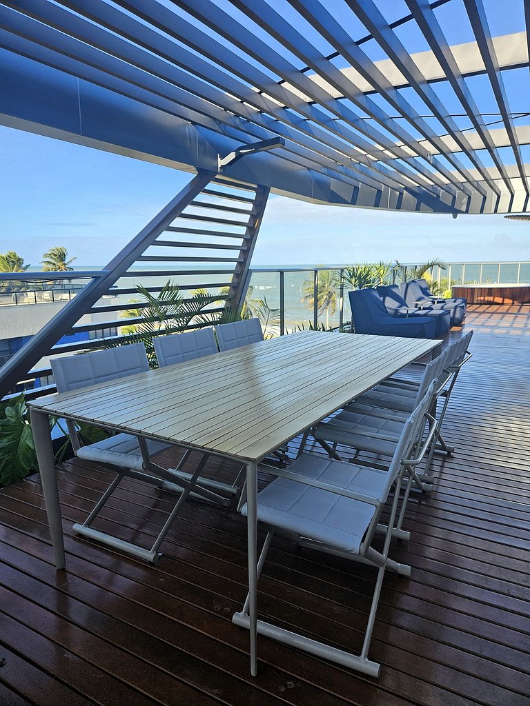Flat "pé-na-areia" estilo Resort