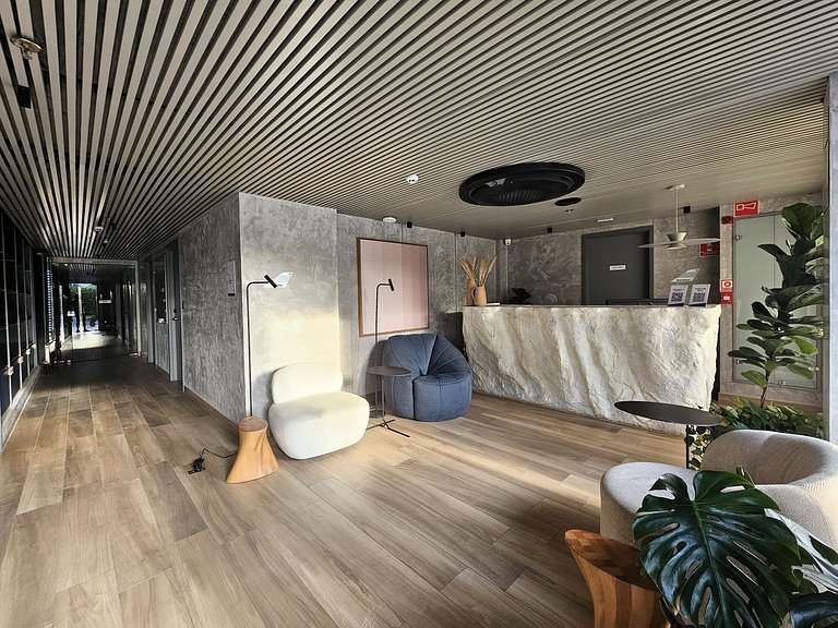 Flat Setai Aquamaris – estilo resort a Beira-Mar