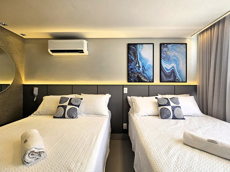 Flat Setai Aquamaris – estilo resort a Beira-Mar