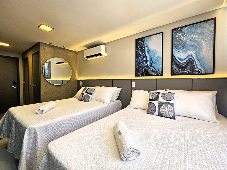 Flat Setai Aquamaris – estilo resort a Beira-Mar