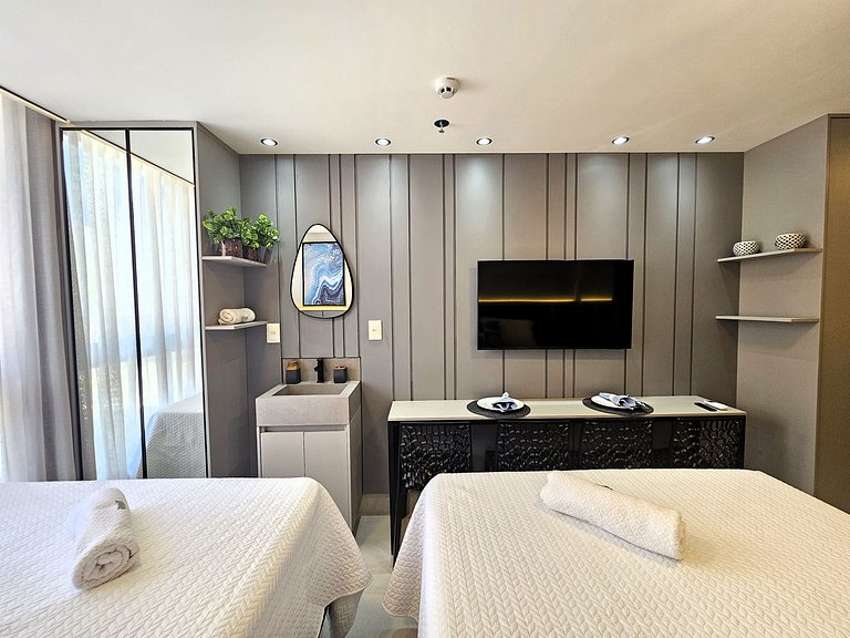 Flat Setai Aquamaris – estilo resort a Beira-Mar