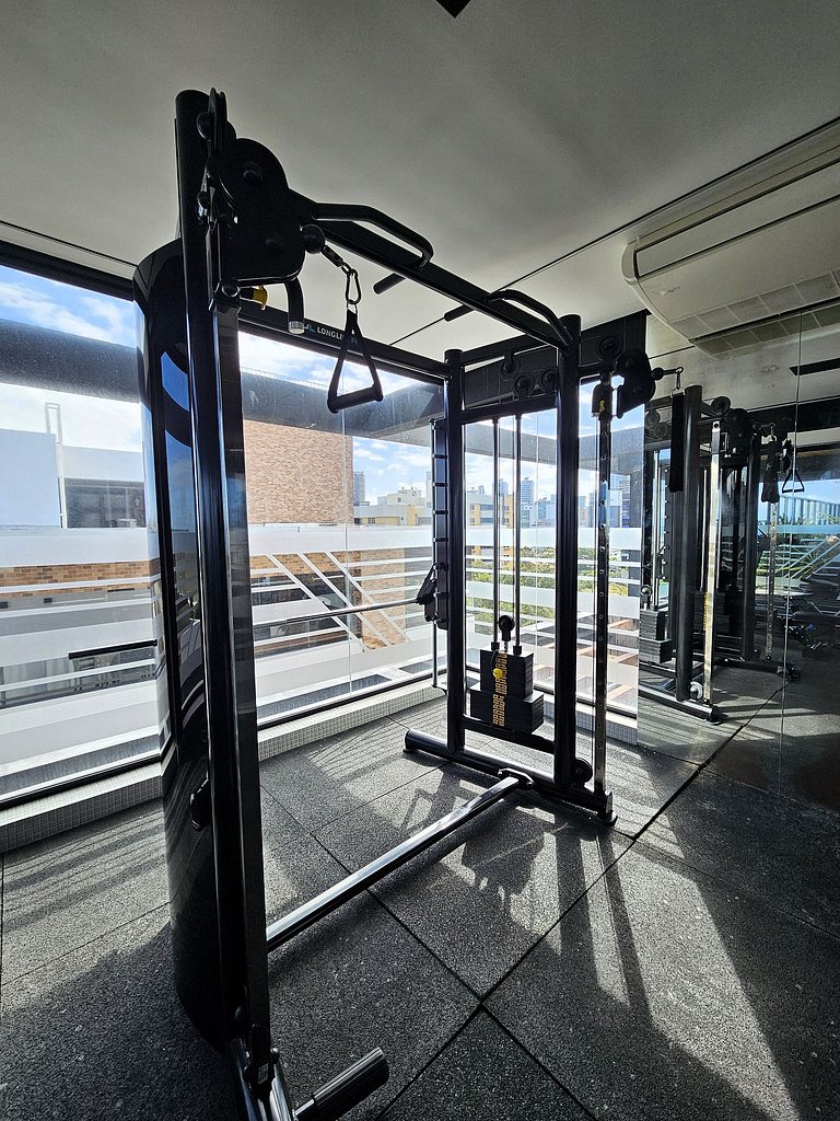 Flat "Pé na areia" com Varanda e Vista Mar