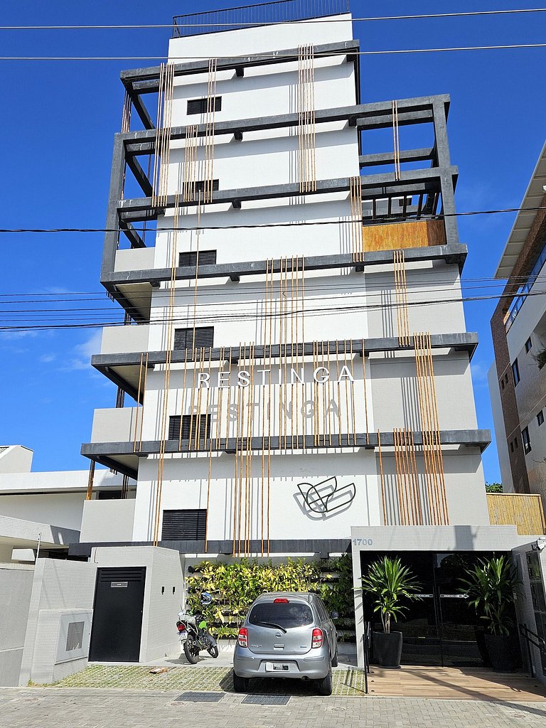 Flat "Pé na areia" com Varanda e Vista Mar