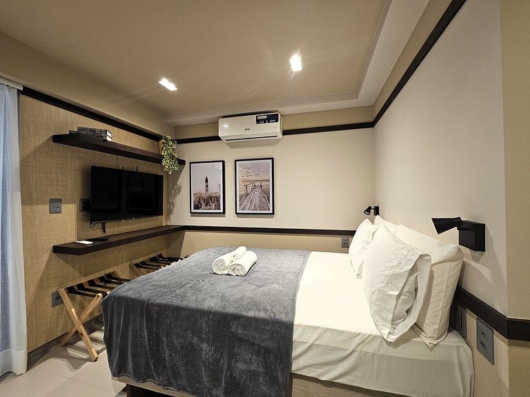 Flat à Beira-Mar com Varanda