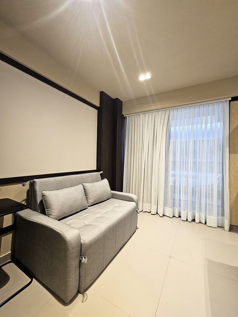 Flat à Beira-Mar com Varanda