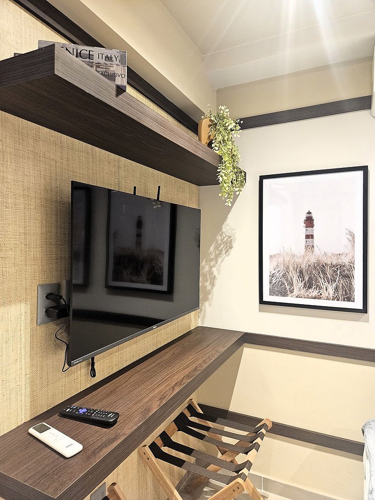 Flat à Beira-Mar com Varanda