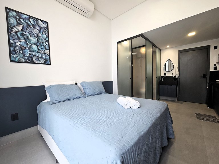 Flat com Varanda e Vista-Mar no Get Sense