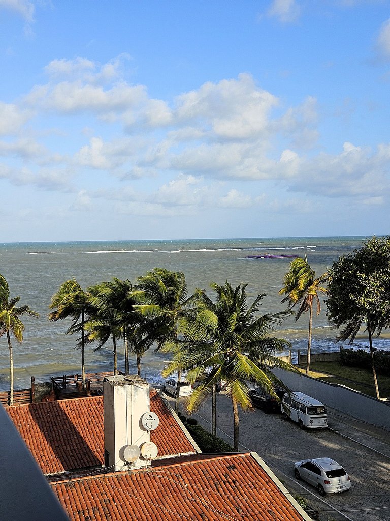 Flat com Varanda e Vista-Mar no Get Sense