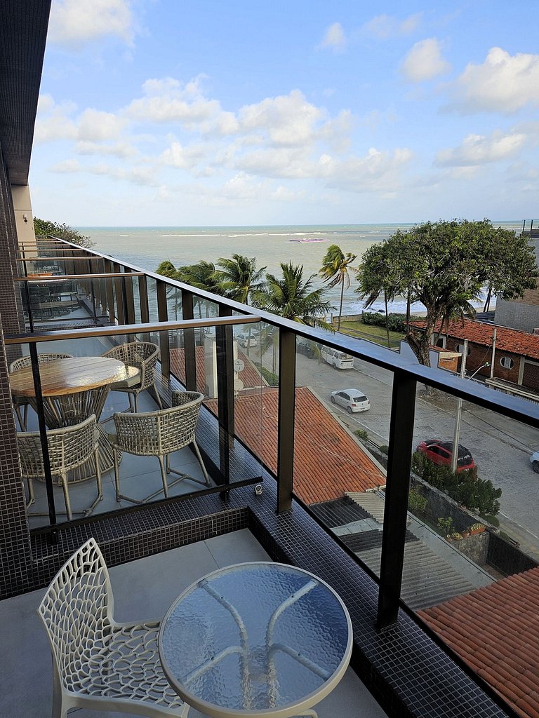 Flat com Varanda e Vista-Mar no Get Sense