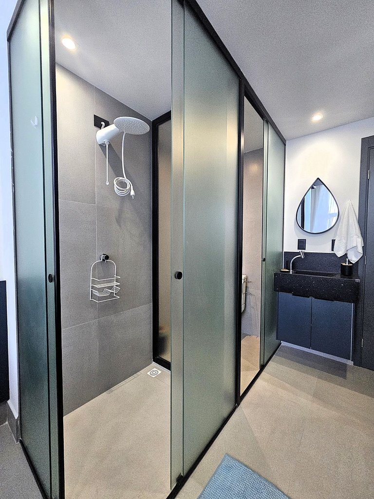 Flat com Varanda e Vista-Mar no Get Sense